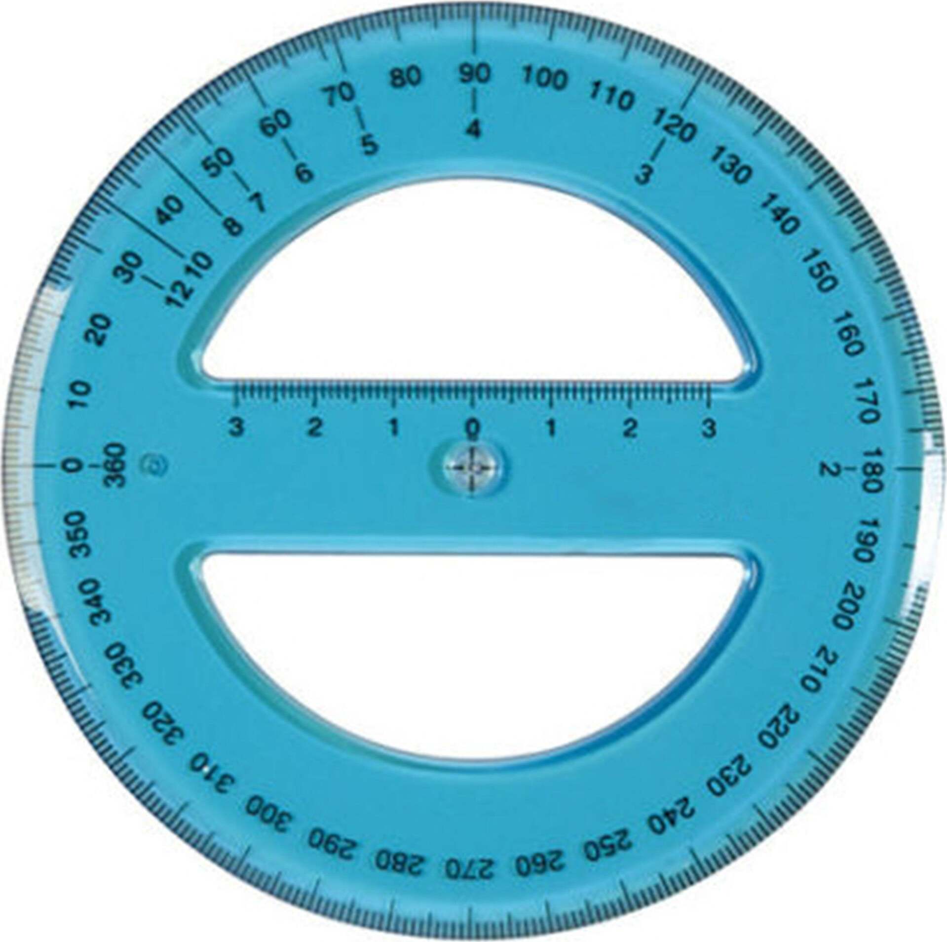 Goniometro 360 Gradi Trasparente - 2 Pezzi, 10 Cm, Per Scuola, Ufficio, Disegno Tecnico - Foto 8