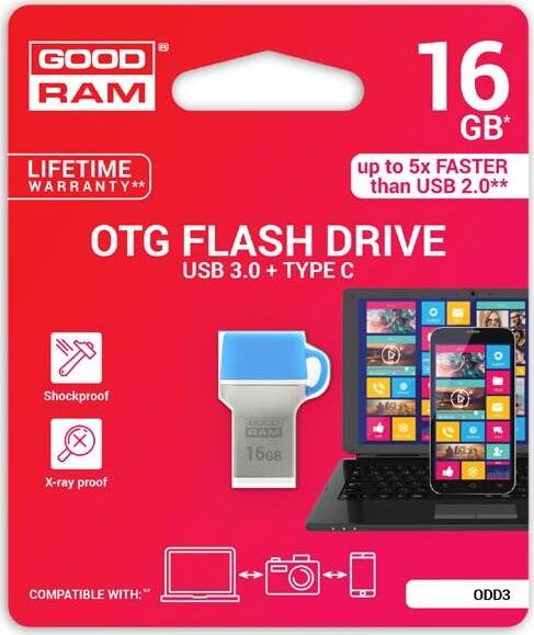 GoodRAM-16GB-USB-3.0-+-type-C-DUALDRIVE-con-cappuccio-blu