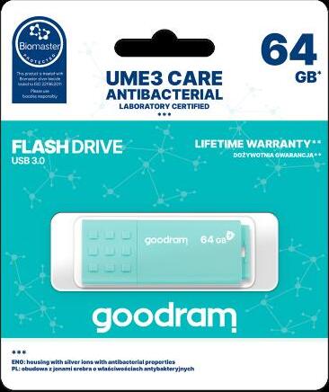 GOODRAM-64GB-UME3-CARE---ANTIBATTERICA---USB-3.0