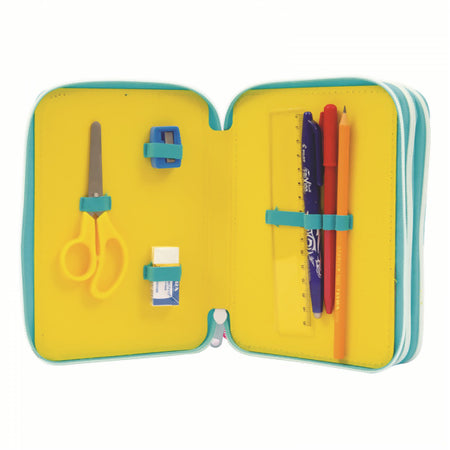 Gopop23 Astuccio Triplo Love&peace per La Scuola Completo Giochi Preziosi