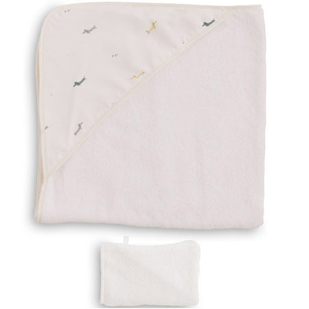 Asciugamano con cappuccio e salvietta Gloop!