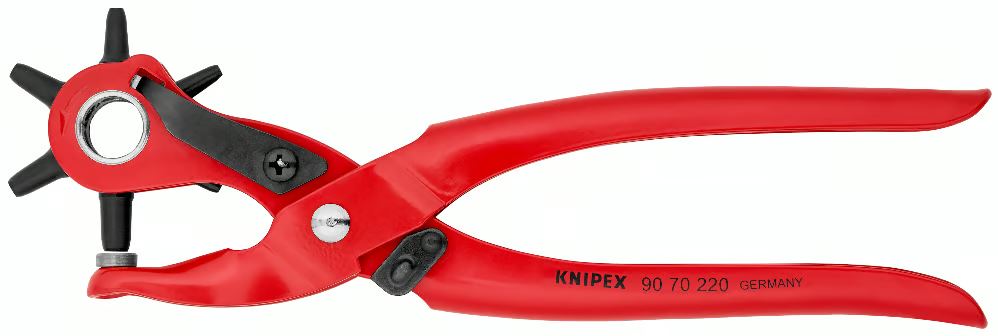 Pinza fustellatrice in acciaio speciale per fori cuoio