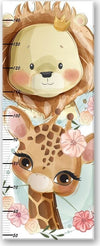 Grafico-di-Crescita-per-Bambini,-Leone-e-giraffa