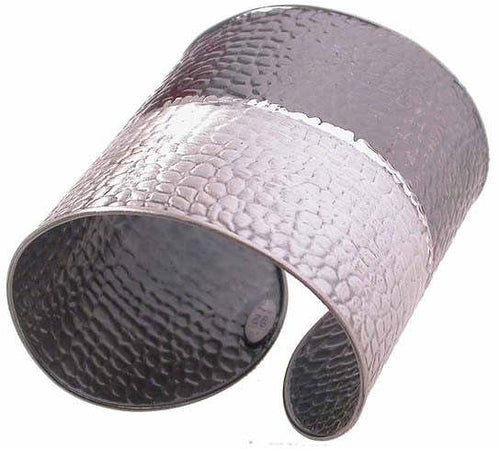 Grande bracciale semi rigido schiava in argento