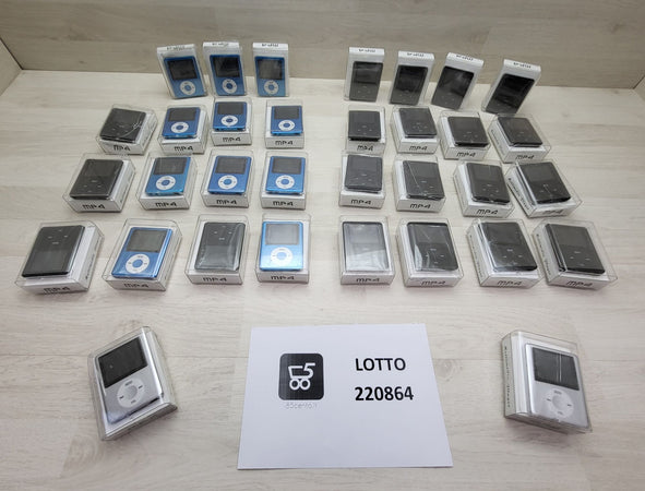 Grande Lotto Stock materiale elettronico 32 Mp4 Player Audio Video nuovi usati misti da rivendere 220864