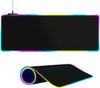 Grande Tappetino per Mouse e Tastiera Gaming RGB 15 Modalità di Illuminazione Morbido Antiscivolo 30,5 x 80 cm