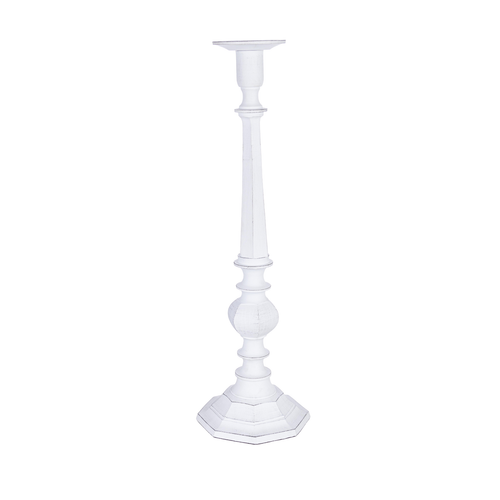 candelabro chandana a fuoco bianco con varie misure di altezza realizzato in alluminio