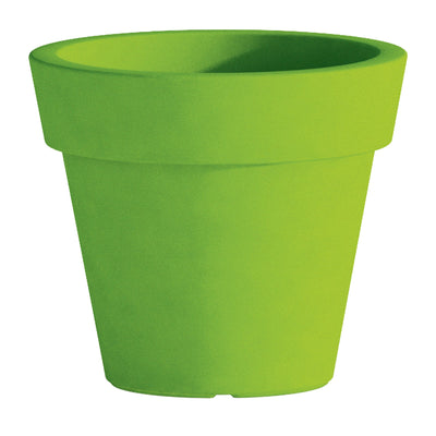 Vaso Cromia Gemma per piante decorazione tinta unita in resina Made in Italy