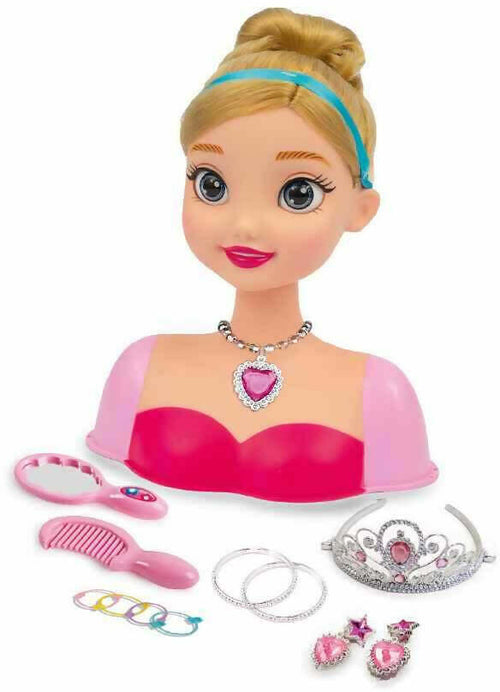 Grandi Giochi - Princess Styling Head, Testa Da Acconciare Con Accessori Inclusi, Gg02997