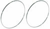 Grandi orecchini a cerchio in argento diam. mm 85,0