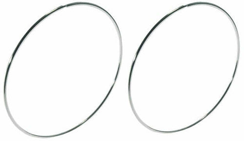 Grandi orecchini a cerchio in argento diam. mm 85,0