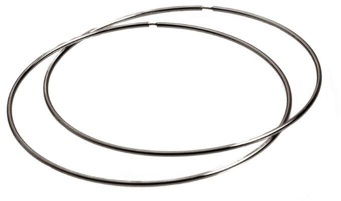Grandi orecchini a cerchio in argento diam. mm 85,0