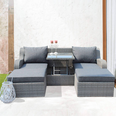 GRANDIS---divano-da-giardino-con-2-pouf-completo-di-cuscino-intreccio-in-rattan-sintetico-Grigio-Milani-Home