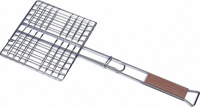 GRATICOLA GRIGLIA QUADRATA 32 X 19 CM CON MANICO IN LEGNO PER BARBECUE Giardino e giardinaggio/Barbecue e picnic/Accessori per barbecue e affumicatori/Griglie per arrostire Trade Shop italia - Napoli, Commerciovirtuoso.it