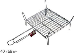 Griglia Per Barbecue Da Camino 67x40 Cm - Manici Richiudibili, Acciaio Resistente, Per Arrostire All'Aperto - Foto 4