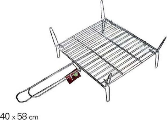 Graticola-In-Acciaio-Griglia-Quadrata-40-X-58-Cm-Ideale-Per-Barbecue-Arrosto