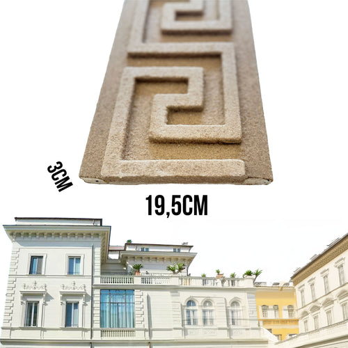 €16,99ml *** STOCK *** Pacco da 44ml di cornice decorativa in XPS Resinata per esterno 19,5X3X200cm PD013 - Eternal Parquet