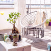 GREDY---sedia-sospesa-rotonda-cm-tondo-80/60x120-h-Grigio-chiaro-Milani-Home