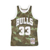 MITCHELL & NESS Canotta Basket Uomo Nba Ghost Green Camo Swingman Jersey Hardwood Classics No 33 Scottie Pippen 1997-98 Chibul Camo/green da uomo