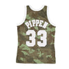MITCHELL & NESS Canotta Basket Uomo Nba Ghost Green Camo Swingman Jersey Hardwood Classics No 33 Scottie Pippen 1997-98 Chibul Camo/green da uomo