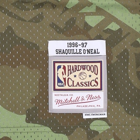 MITCHELL &amp; NESS Canotta Basket Uomo Nba Ghost Green Camo Swingman Jersey Hardwood Classics No 34 Shaquille O'neal 1996-97 Loslak Camo/green da uomo