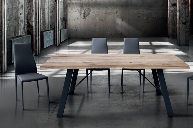 GREGORY---tavolo-da-pranzo-moderno-in-metallo-e-legno-180x90-Nero-Milani-Home