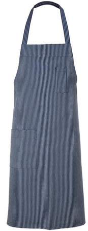 Grembiule Cannes Gessato Blu Grembiule Cuoco Rigato Puro Cotone