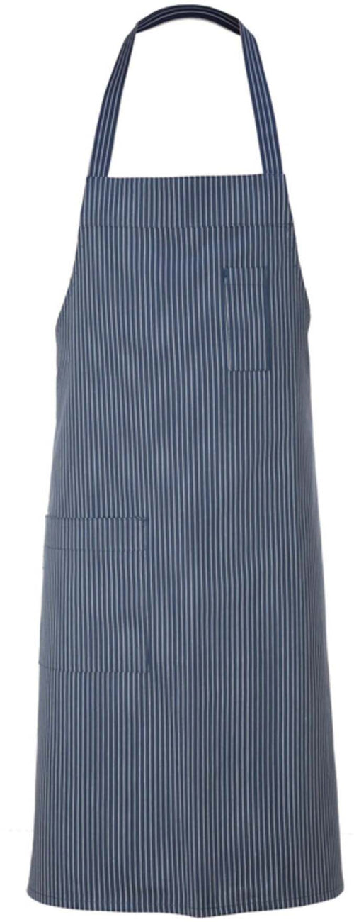 Grembiule Cannes Gessato Blu Grembiule Cuoco Rigato Puro Cotone