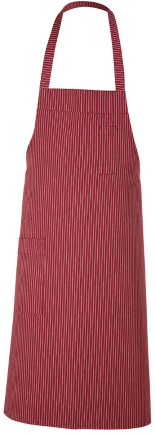 Grembiule Cannes Gessato Bordeaux Grembiule Cuoco Rigato Puro Cotone