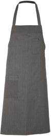 Grembiule Cannes Gessato Grigio Grembiule Cuoco Rigato Puro Cotone
