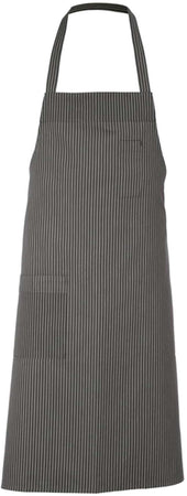 Grembiule Cannes Gessato Grigio Grembiule Cuoco Rigato Puro Cotone