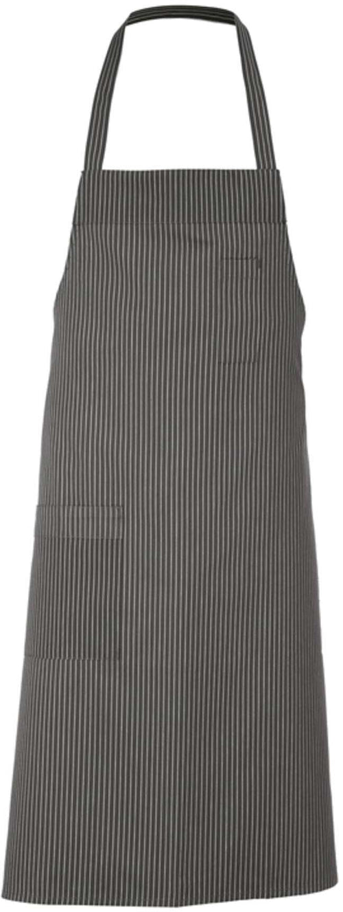 Grembiule Cannes Gessato Grigio Grembiule Cuoco Rigato Puro Cotone