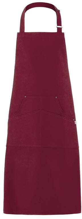 Grembiule Chicago Bordeaux Grembiule Cuoco con Tasconi Regolabile Pettorina Cameriere Osteria