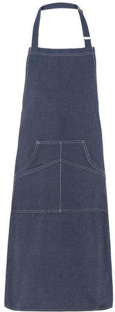 Grembiule Chicago Jeans Blu Grembiule Cuoco con Tasconi Regolabile Pettorina Cameriere Osteria