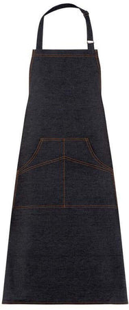 Grembiule Chicago Jeans Nero Grembiule Cuoco con Tasconi Regolabile Pettorina Cameriere Osteria