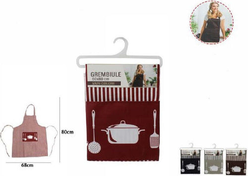 Grembiule Cucina Con Tasca Laccio Chef Bar Cuoco Fantasia Pentola Mestoli 70002 Casa e cucina/Tessili per la casa/Tessili da cucina/Grembiuli Trade Shop italia - Napoli, Commerciovirtuoso.it