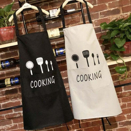Grembiule-Da-Cucina-In-Tessuto-Con-Tasca-E-Lacci-Casa-Bar-Chef-Bbq-Ristorazione