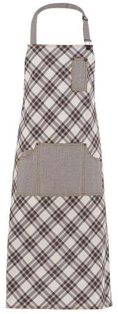 Grembiule Douglas Marrone Quadretti con Inserti Grembiule Pettorina Cameriere