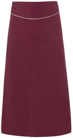 Grembiule Giunone Bordeaux con Profilo Bianco Grembiule Cuoco con Baschina