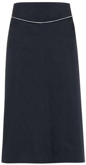 Grembiule Giunone Nero con Profilo Bianco Grembiule Cuoco con Baschina