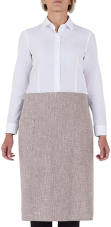 Grembiule Lione Beige Finto Lino Grembiule Vita Cameriere Cuoco