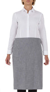 Grembiule Lione Grigio Finto Lino Grembiule Vita Cameriere Cuoco
