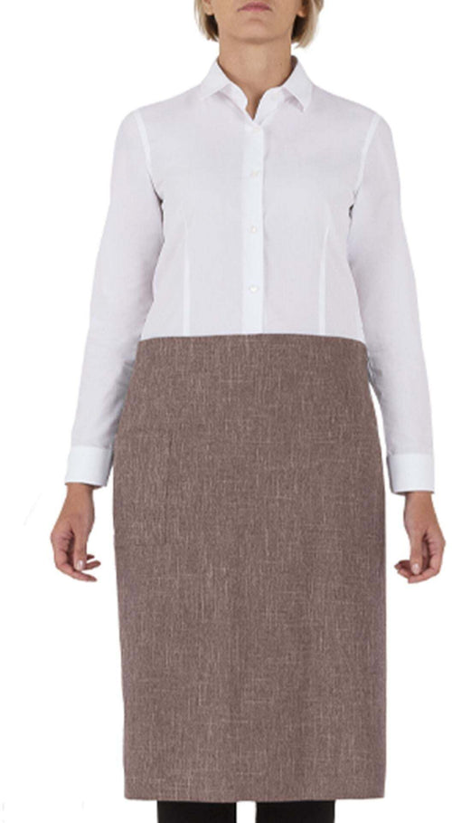 Grembiule Lione Marrone Finto Lino Grembiule Vita Cameriere Cuoco