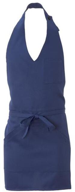 Grembiule Lipari Blu Grembiule Servizio Pettorina con Tascone