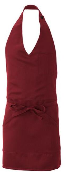 Grembiule Lipari Bordeaux Grembiule Servizio Pettorina con Tascone