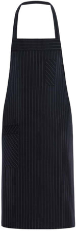 Grembiule Louvre Gessato Largo Nero