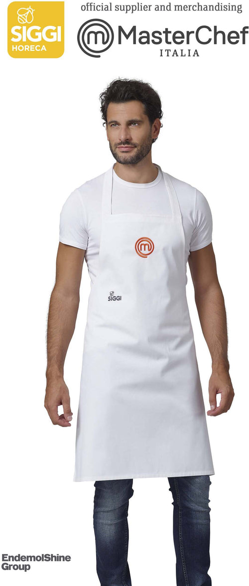 Grembiule Masterchef by Siggi Originale Idea Regalo Grembiule Da Cucina Cotone 190 Gr Con Laccio Girocollo Regolabile E Lacci in Vita Logo Masterchef Al Centro Diversi Colori