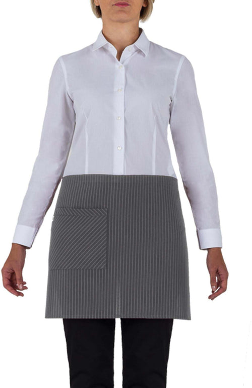 Grembiule Napoli Gessato Grigio Grembiule Vita Corto Cameriere