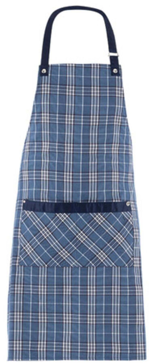 Grembiule Ohio Scozzese Blu Grembiule Cameriere Osteria Pub Pettorina