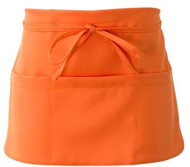 Grembiule Pub Arancio con Tasche Grembiule Corto Bar Caffè Gelateria